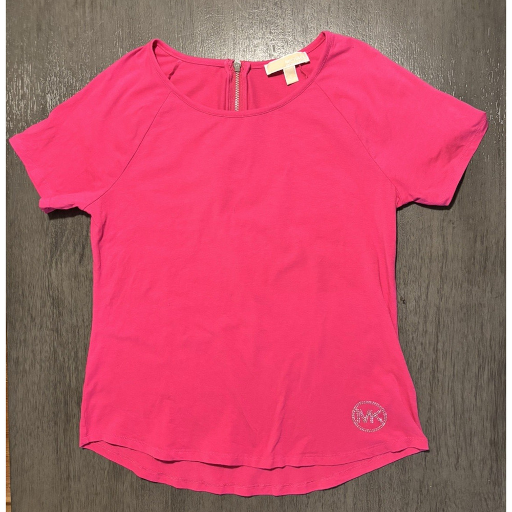 Michael Kor's Women's Back Zip Short Sleeve Shirt Size L